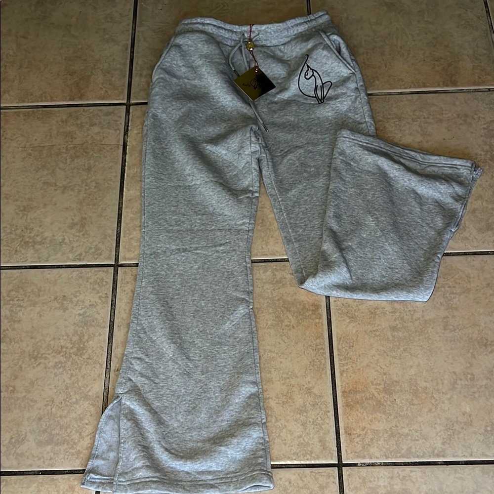 Baby Phat Light Gray Sweatpants with Embroidered Logo